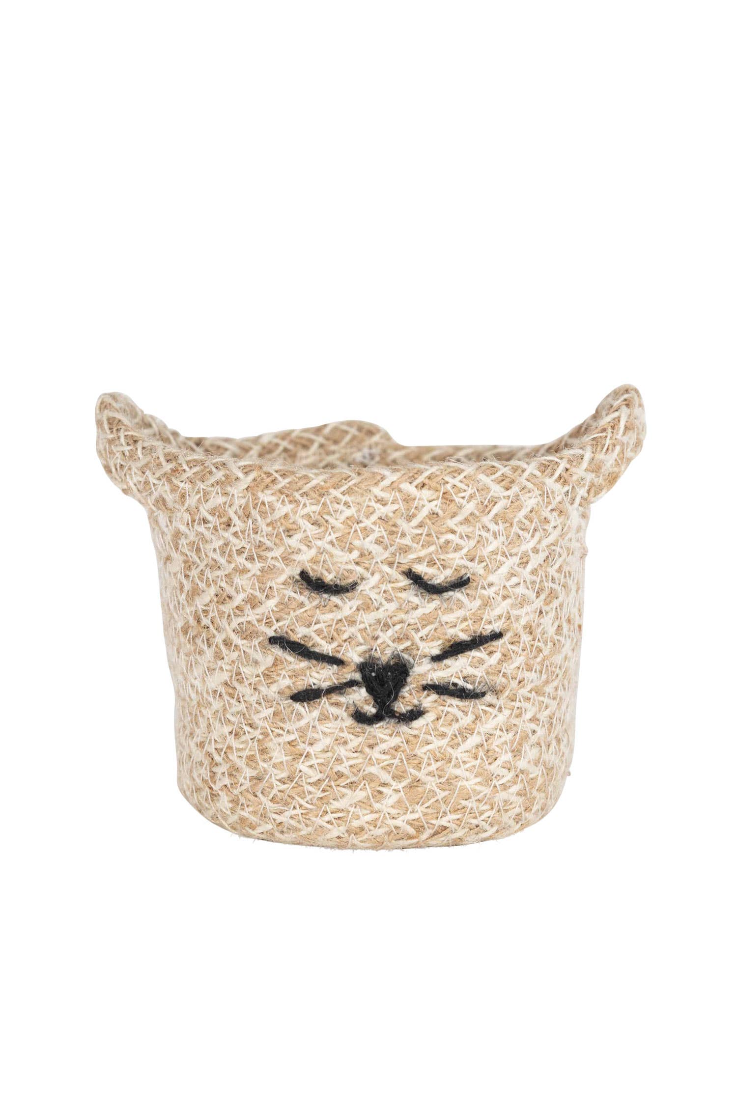 Ten Thousand Villages - Wholesale Basket - Cat Face Jute Basket - Mini