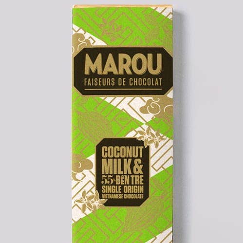 Marou Coconut Milk & Ben Tre 55% Mini, 24g for wholesale by Marou Chocolate