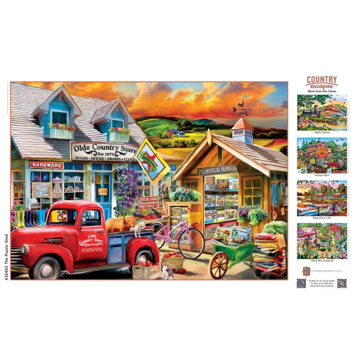 Masterpieces Puzzles - Wholesale Puzzle - Adult - Country Escapes - The Puzzle Shed 500 Piece Puzzle