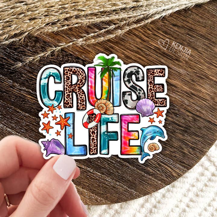 Adesivi Cruise Life/Adesivo Cruise Crew/Vacanze estive per la vendita all'ingrosso da parte di Kenjia Design