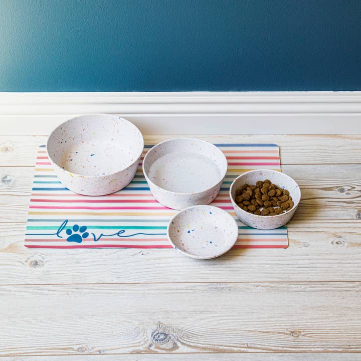 TarHong – wholesale Pet bowl – Cat/dog – Terrazzo Bright Pet,Bamboo Powder+Melamine,Dishwasher Safe