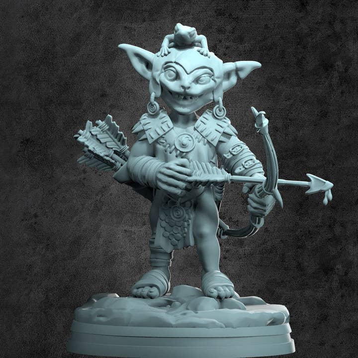 Goblin Bueskytte Miniature til Bordrollespil for engroshandel hos Kraken Dice