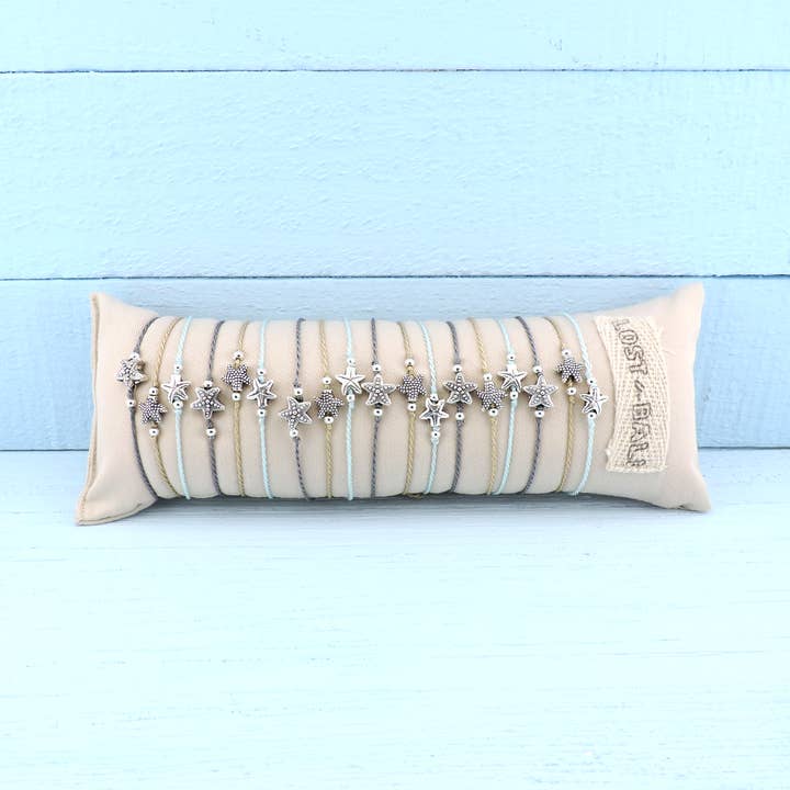 Mini Starfish Pillow 18 Bracelets for wholesale by Lost in Bali