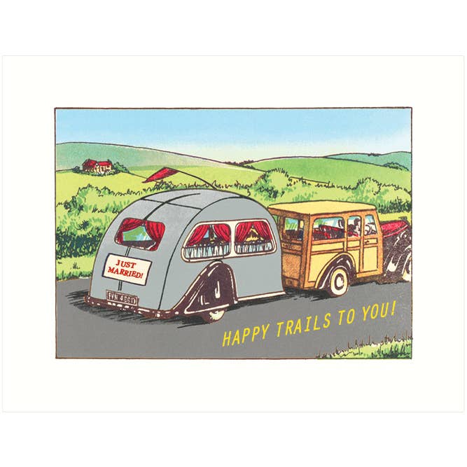 Happy Trails | Wedding Greeting Card for wholesale by Lucca Paperworks