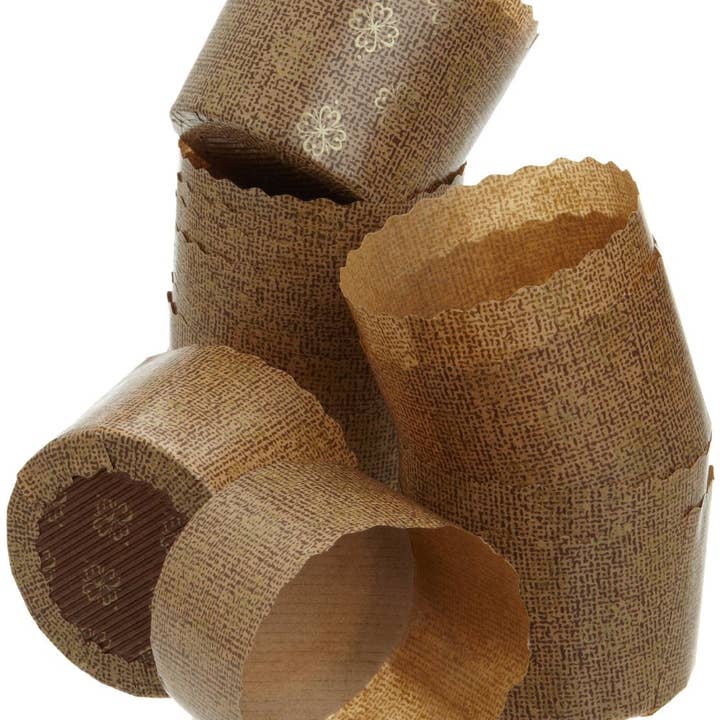 Kitchen Supply Wholesale - Wholesale Cupcake/Muffin Pan - Mini Paper Muffin/Cupcake Molds 200-Pack, Brown/Gold Pattern, 2.25-Inches W x 2-Inches H0
