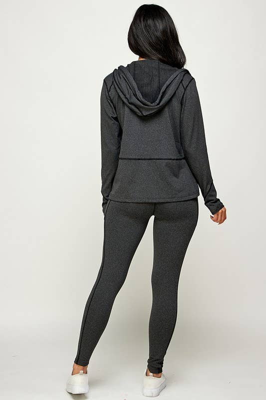 Newself Collection - Wholesale Activewear Set - Women's - ACTIVEWEAR THREE PIECE HOODIE SET4