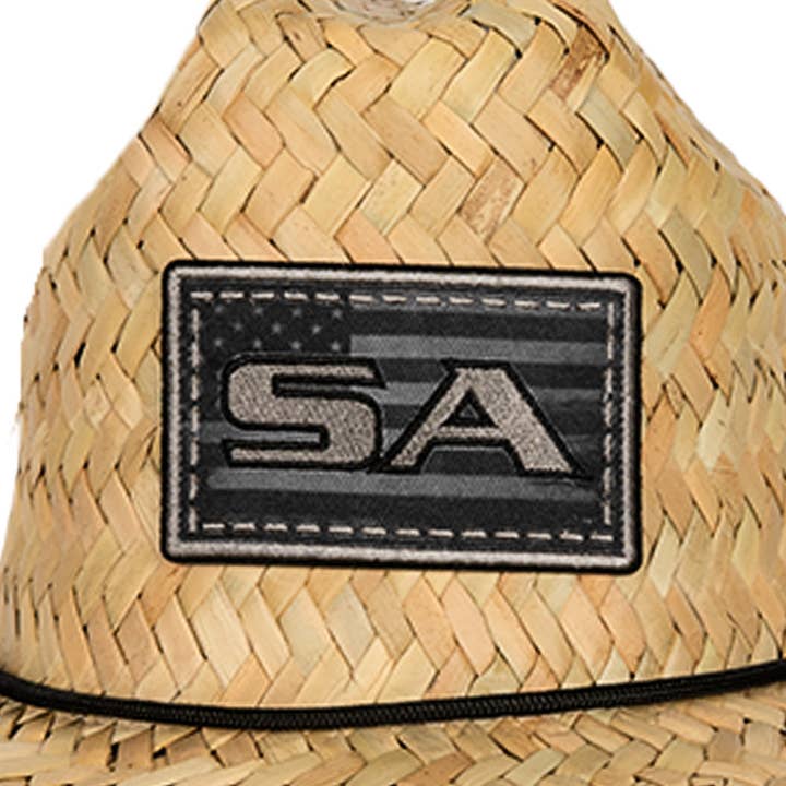 Soul of Adventure - Wholesale Straw Hat - Unisex - Under Brim Straw Hat | Blackout American Flag 2.0