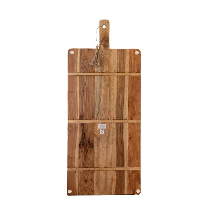 Foreside Home & Garden - Wholesale Cutting Board - Prairie 38 Inch Oversized Cutting Board Acacia Wood & Jute