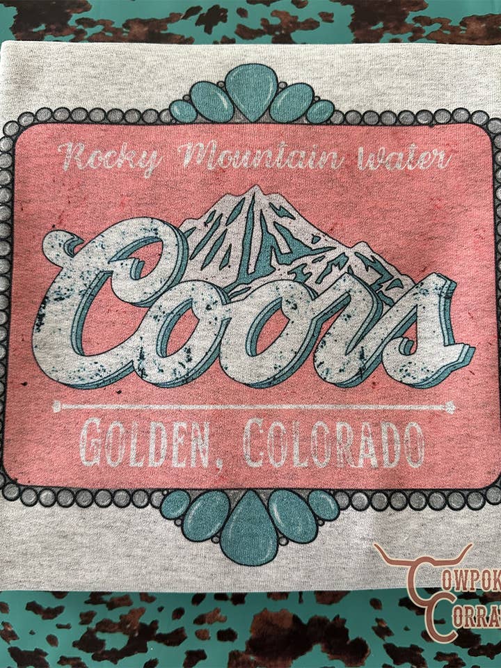 Ash Grey Rocky Mountain Water (Pink) - Crewneck Sweatshirt for wholesale on Faire