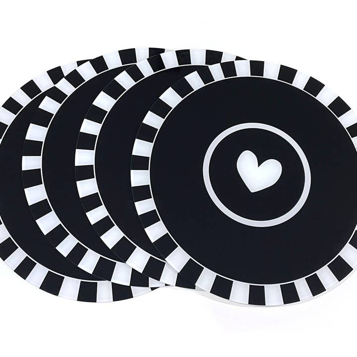 set of 4 placemats - circle of love for wholesale by margo.rebecca