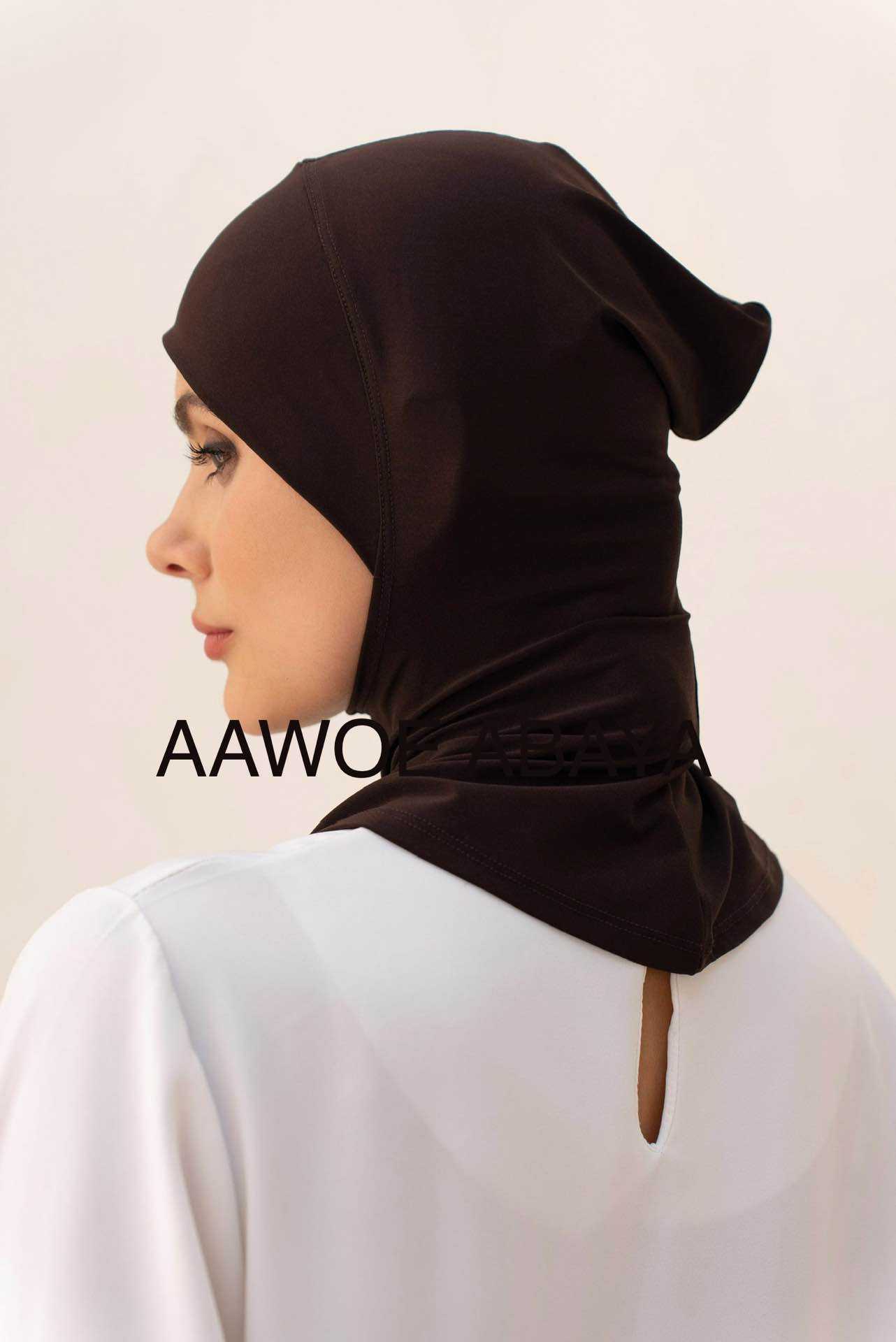 Aawoe Abaya – wholesale Hijab - Dam – Elegant hijabmössa med kaffekant - 228834
