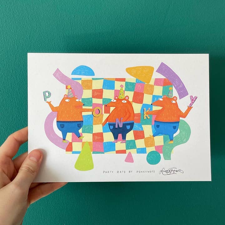 'Party Rats' Print von PonkyWots für den Großhandel von PonkyWots