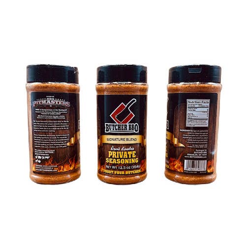 Butchers Private Seasoning Grilling Rub 12.9oz for wholesale by Butcher BBQ Inc