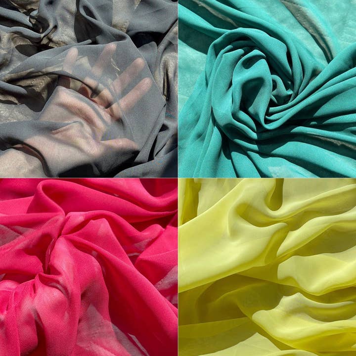GalaTextile - Wholesale Fabric - Chiffon Fabric by the Yard, Chiffon Fabric for Wedding, Versatile Sheer Chiffon, High Multi Chiffon for Backdrops, Curtains, Apparel
