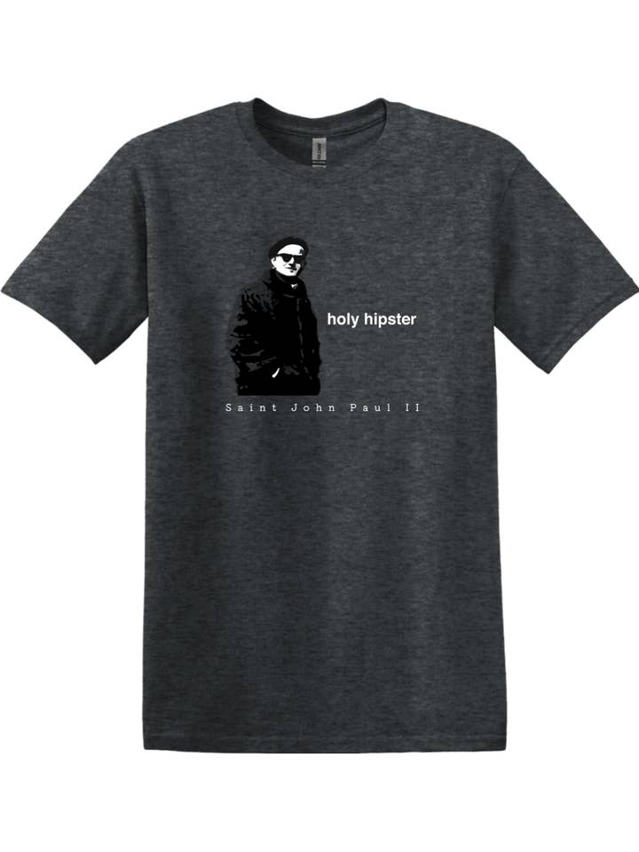 Sock Religious - Wholesale Screen Printed T-Shirt - Unisex - Holy Hipster - St. John Paul II Adult T-shirt7