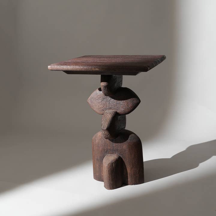 ExpoBazaar - Wholesale Side Table - Handcrafted Artisanal Solid Wood End Table-16X16X22"