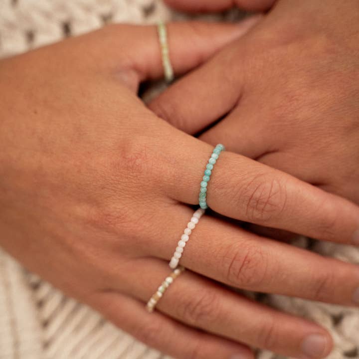 Pineapple Island - Wholesale Band/Stacked Ring - Kualoa Beaded Stretch Ring by Pineapple Island