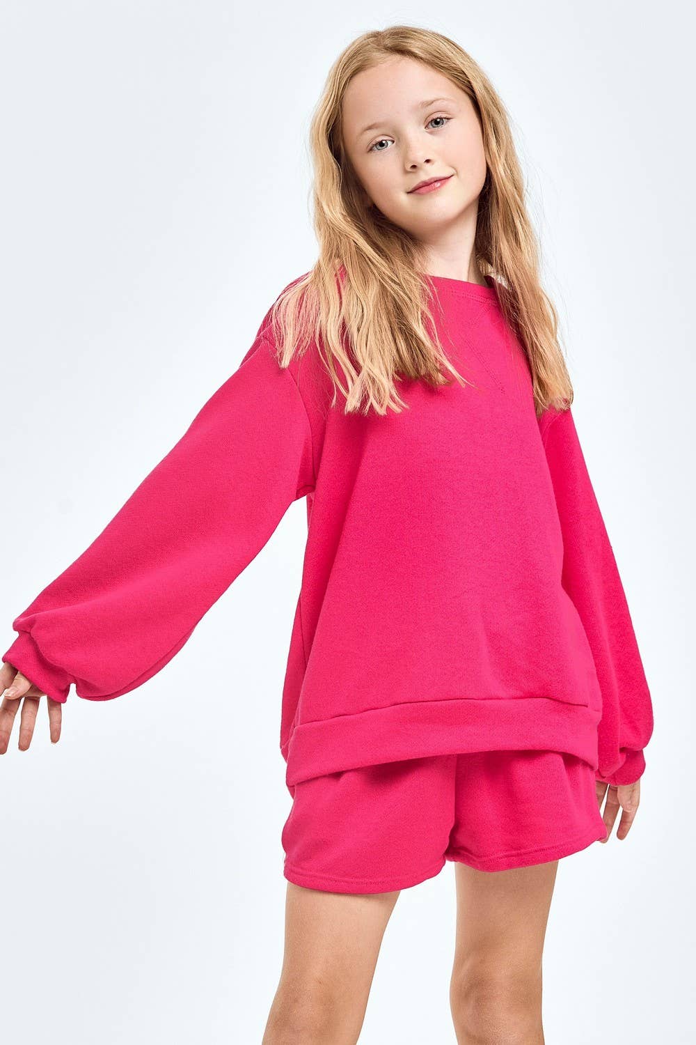 Good Girl – wholesale Top & short set – Kids – Cotton French Terry Sweatshirt and Shorts Set1