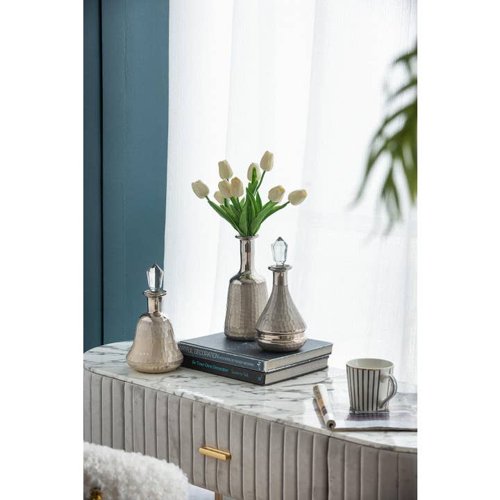 A&B Home Group Inc. - Wholesale Decorative jar - S/3 Nina Silver Glass Bottles7