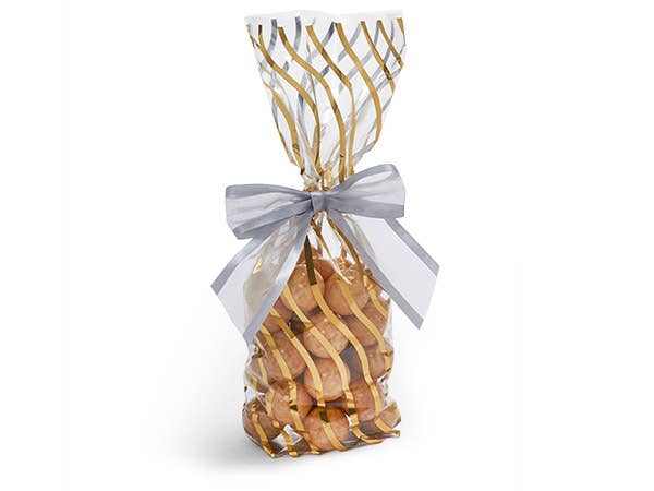 Nashville Wraps - Wholesale Cellophane Bag - Clear 1.4 MIL Cello Candy Bags with Metallic Prints2
