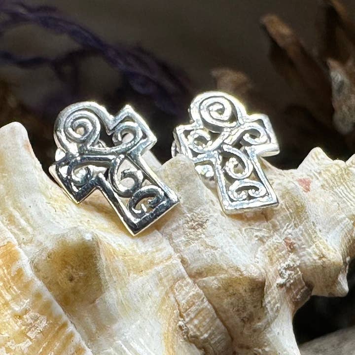Iona keltische Kreuz-Ohrringe für den Großhandel von Celtic Crystal Designs Jewelry & Gifts