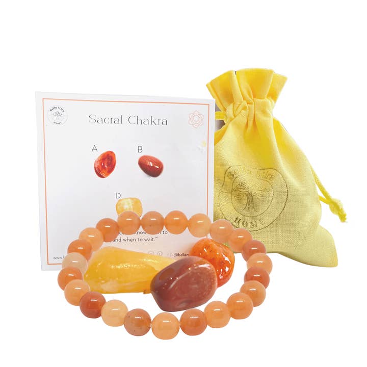 Sacral Chakra Healing Crystal cadeaupakket voor wholesale door BellaMira Home