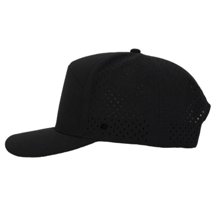 SixHats Supply Co - Wholesale Flat Brim Cap - Unisex - Black & White Explorer Tradesman Waterproof Hat