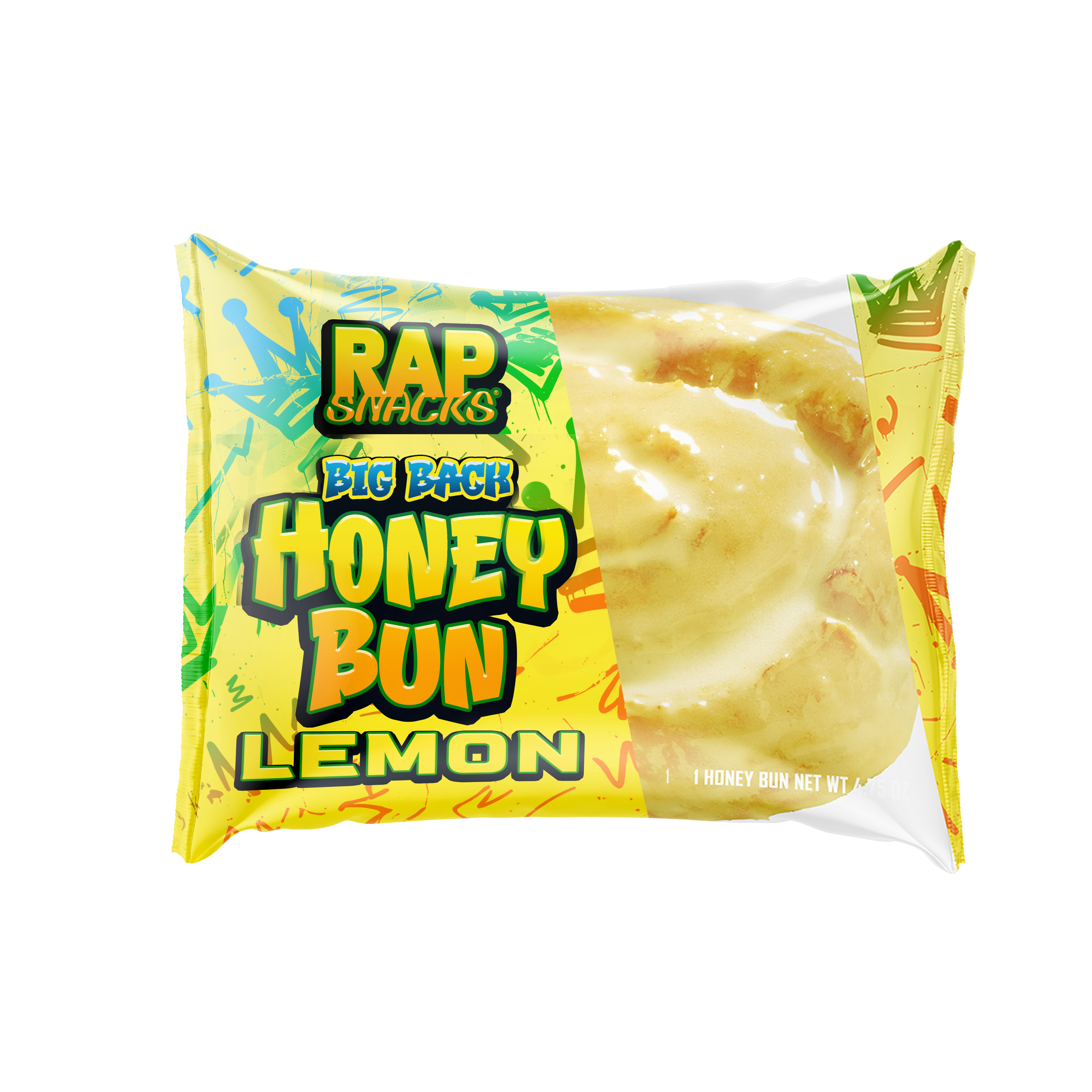Rap Snacks - Wholesale Puffed snack - Rap Snacks Big Back Lemon Honey Buns (4.75oz)1