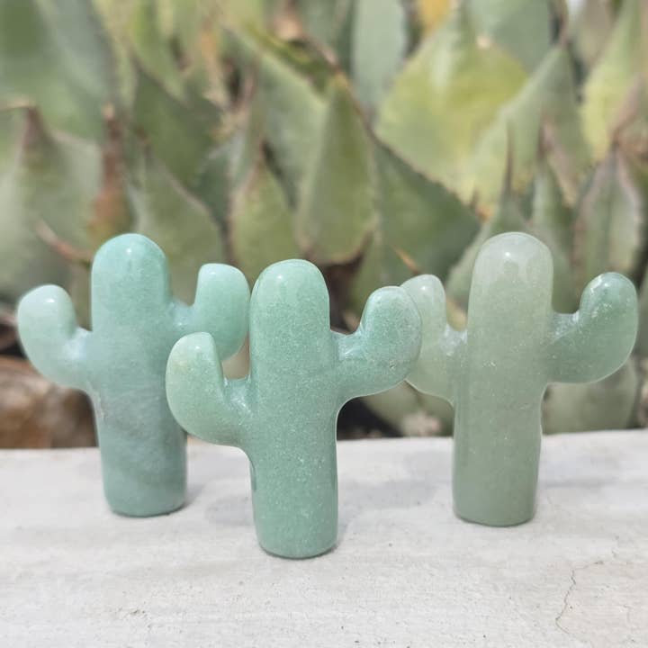 10pc Green Aventurine Saguaro Cactus Carving ~ Polished for wholesale by Aquamarine Daydream Wholesale