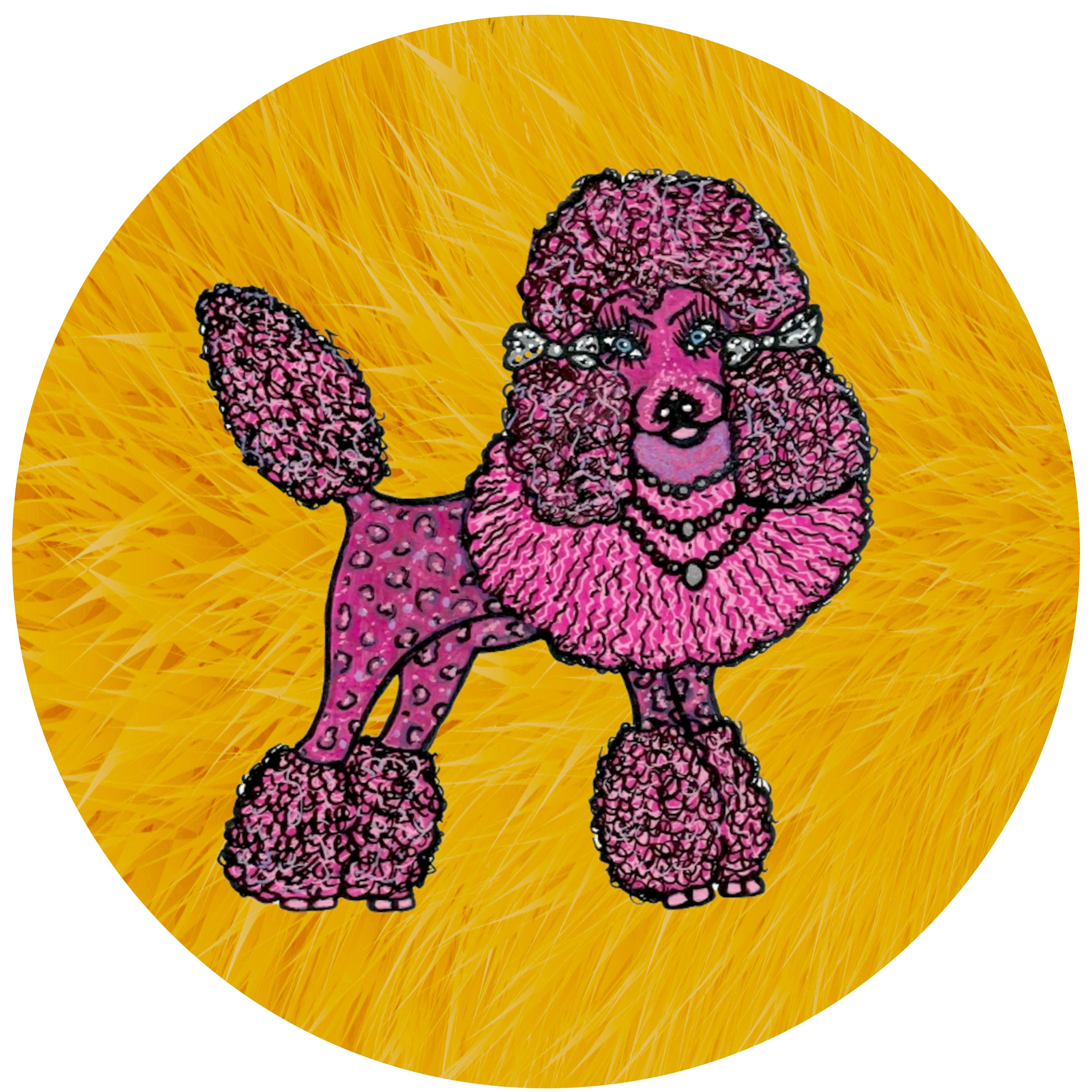 FunkyAdi - Wholesale Compact Mirror - Dog Print Round Magnets10