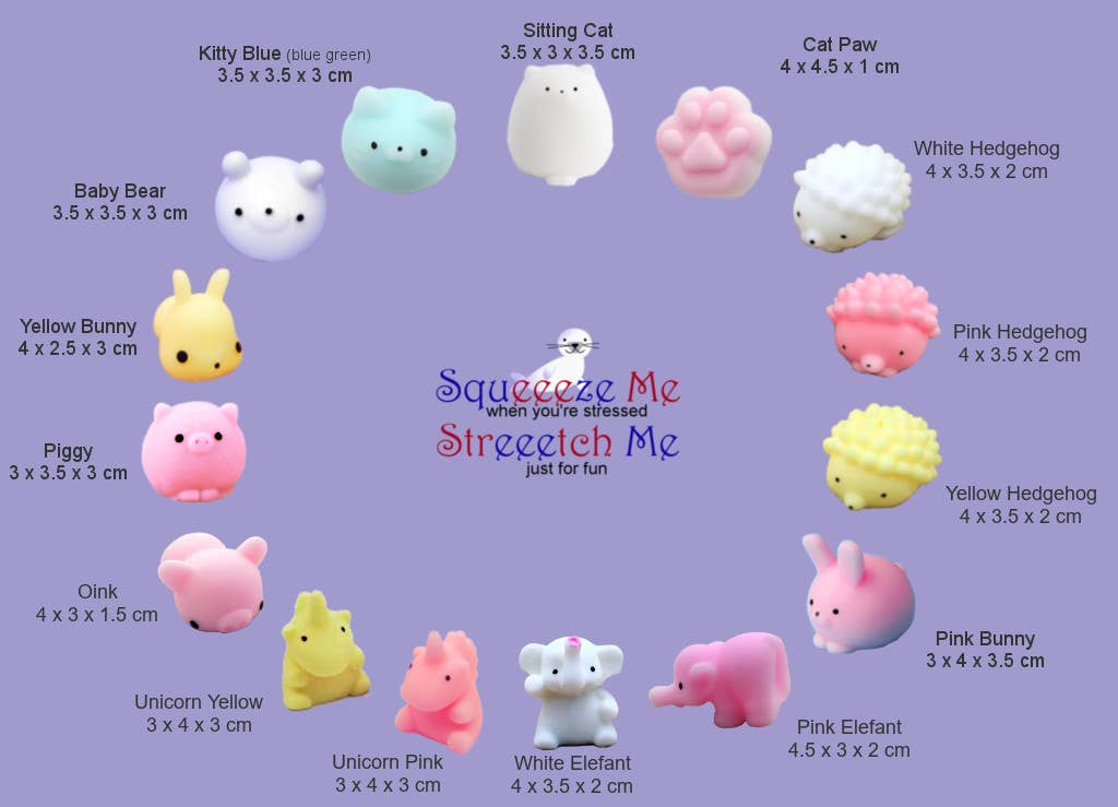 Small Surprises - Wholesale Keychain - Kids - Squeeeze Me Squishy Mochi Keychain - Stress Reliever shaker4