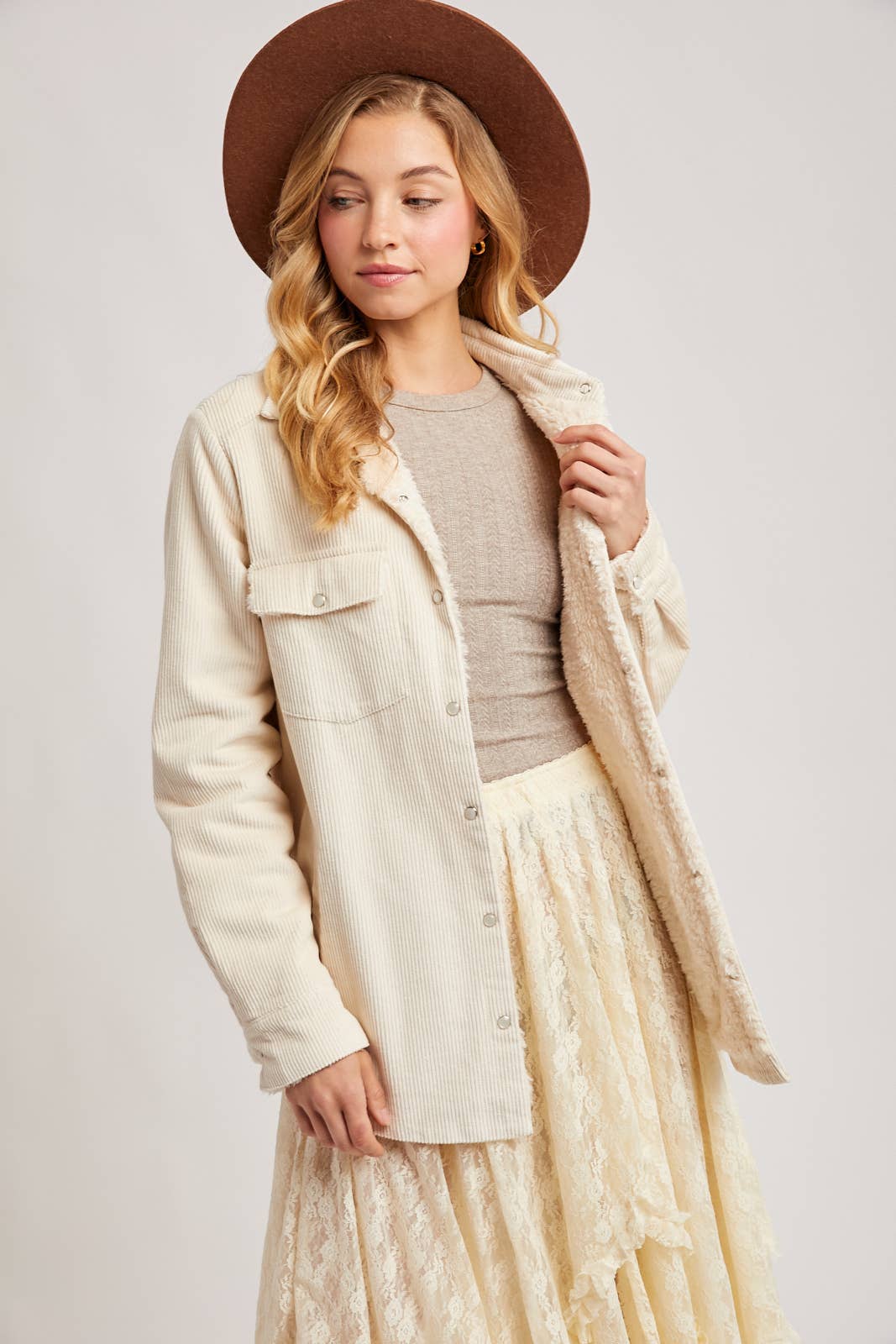 Bluivy - Wholesale Jacket - Women's - CORDUROY SHERPA-LINED JACKET18