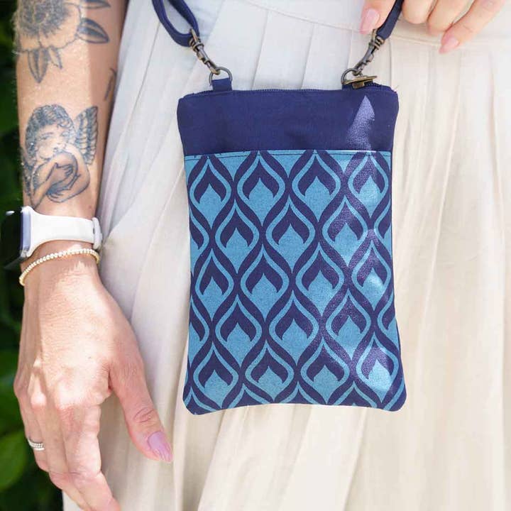 Canvas Mini Crossbody - Geometric Prints - Small Travel Bag for wholesale by Malia Designs