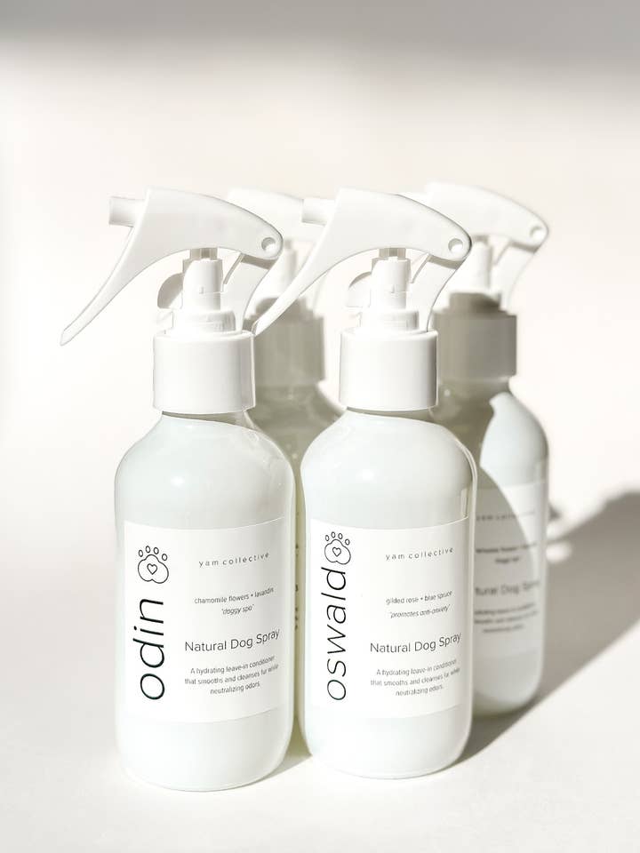 Spray naturel pour chiens Odin - 4 oz camomille + lavandin pour la vente par yam collective