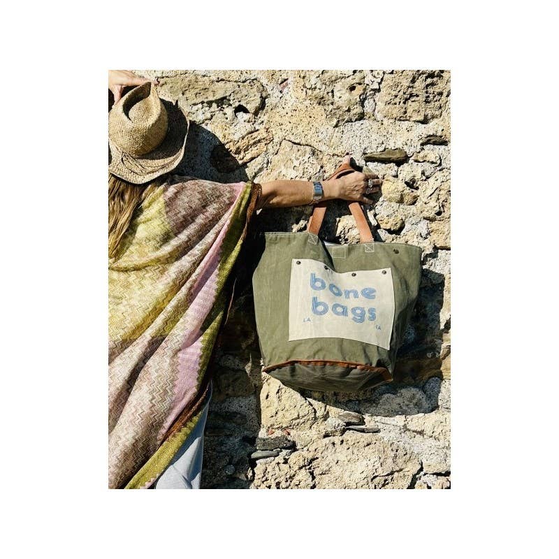 Casa Natura Design SL – wholesale Strandväska – Retro strandväska Rr39 i återvunnen militärcanvas3