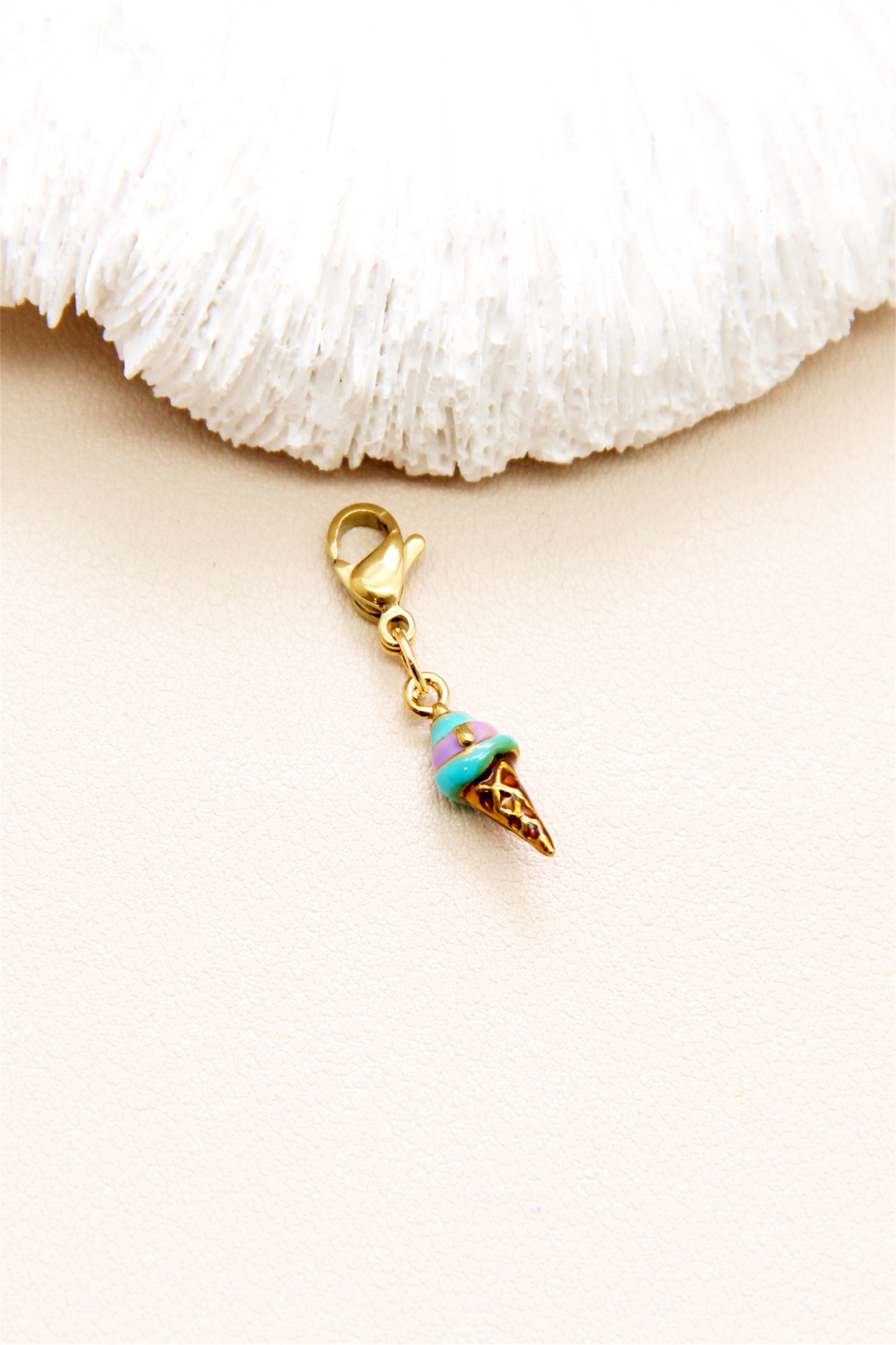 GOLDEN Ice Cream Cone Pendant – Gourmet Spirit for wholesale on Faire0