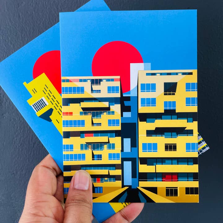 EYE FOR LONDON PRINTS - Vendita all'ingrosso Biglietti di auguri generici - Mini biglietto di auguri di Dawson's Heights Dulwich, Londra1