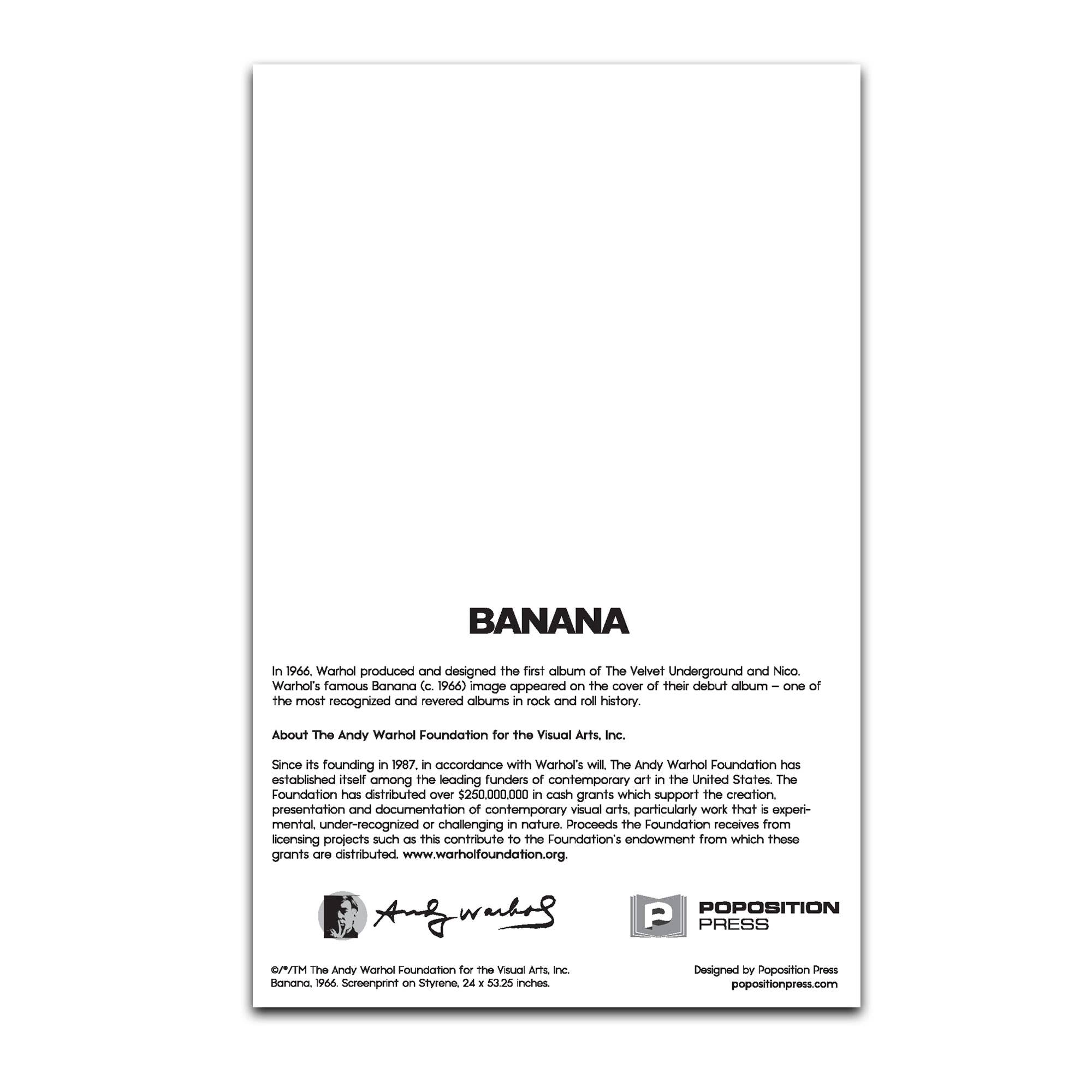 Poposition Press - Wholesale Everyday Greeting Card - Andy Warhol Pop Up Banana Greeting Card2