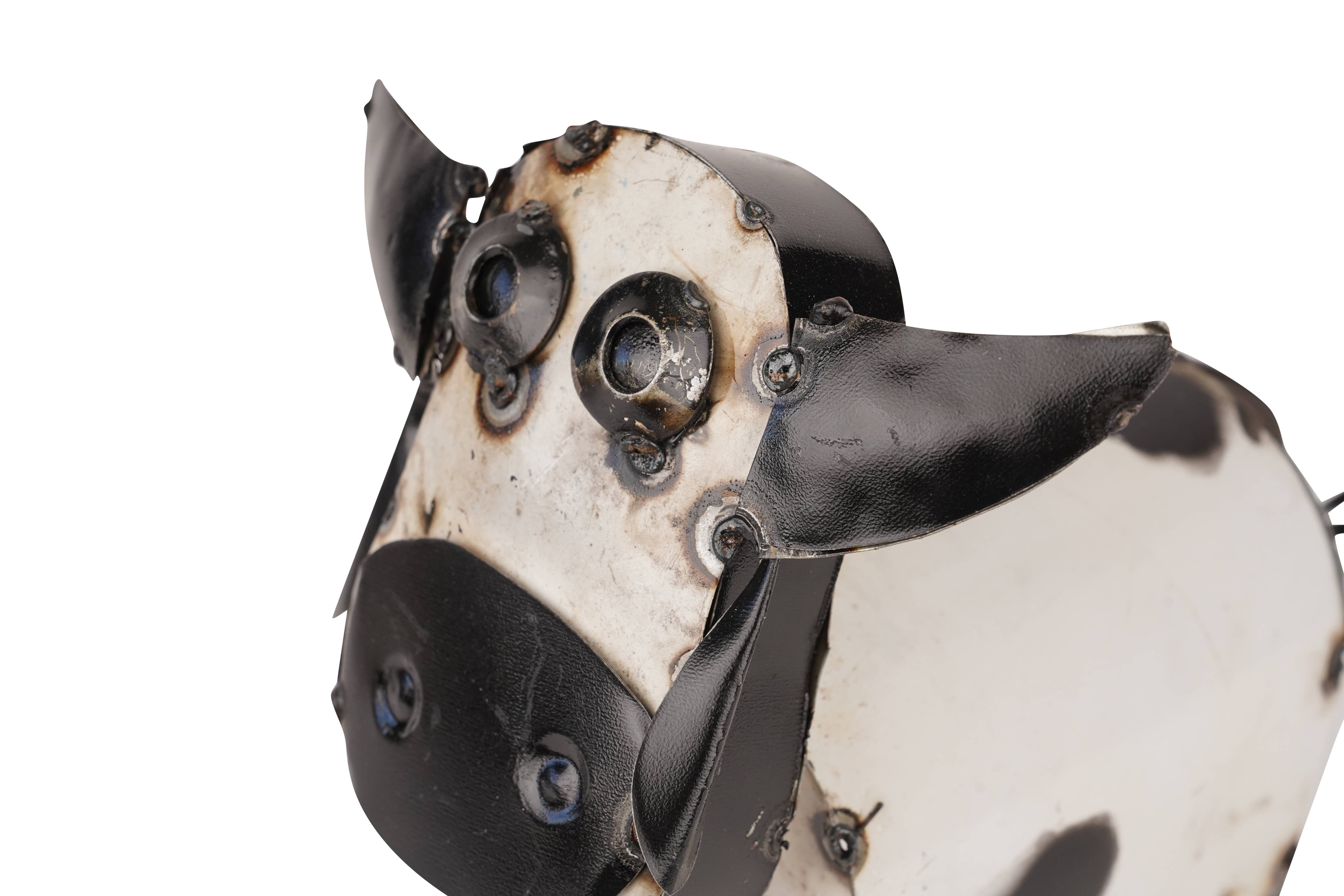 My Amigos Imports – Engroshandel Udendørs pynt/dekoration – Farmhouse Metal Cow-Garden Art-Bondegård-sort og hvid-ko6