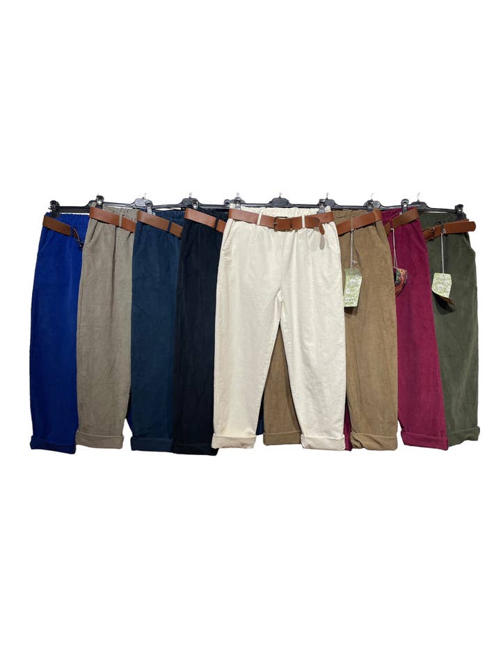 LINEN & COTTON HOUSE - Wholesale Pants - Women's - 00503 PANT IN VELVET FALL WINTER CLOTHING