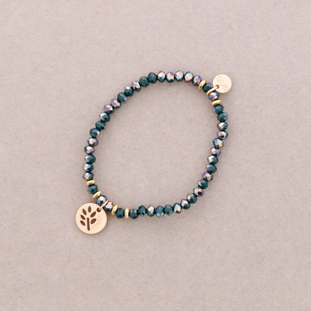 Sonata – wholesale Beaded bracelet – 4Mm Faceted Crystal Elastic Bracelet4