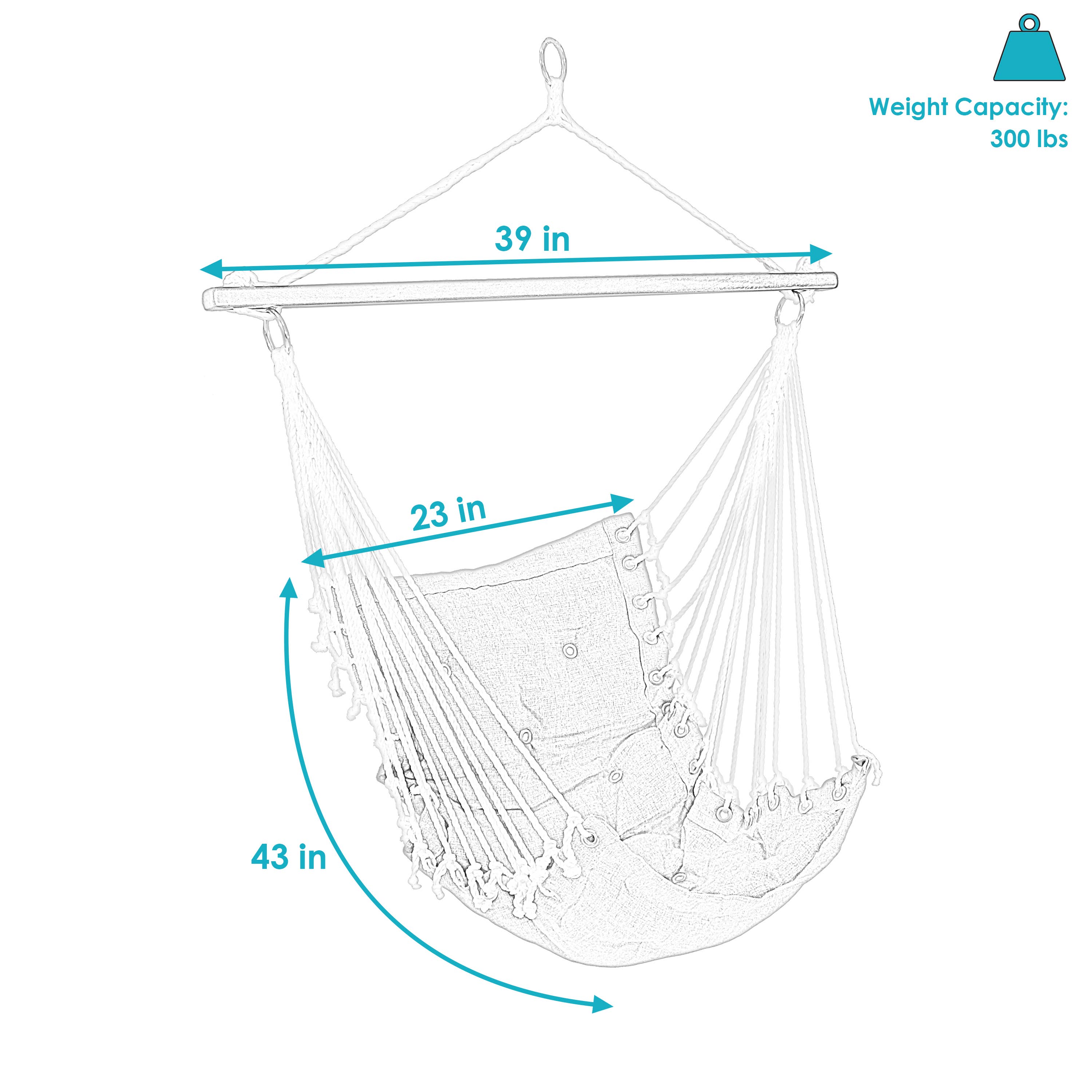 Sunnydaze Decor - Wholesale Hammock - Polyester Fabric Victorian Hammock Chair with Cushion - Gray2