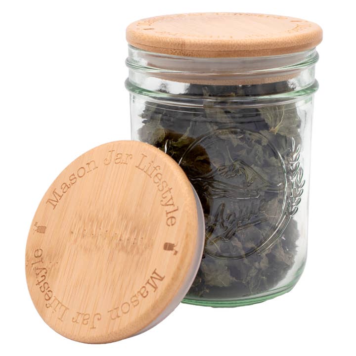 Mason Jar Lifestyle - Wholesale Food Storage Container - Bamboo Storage Stopper Lids for Mason Jars