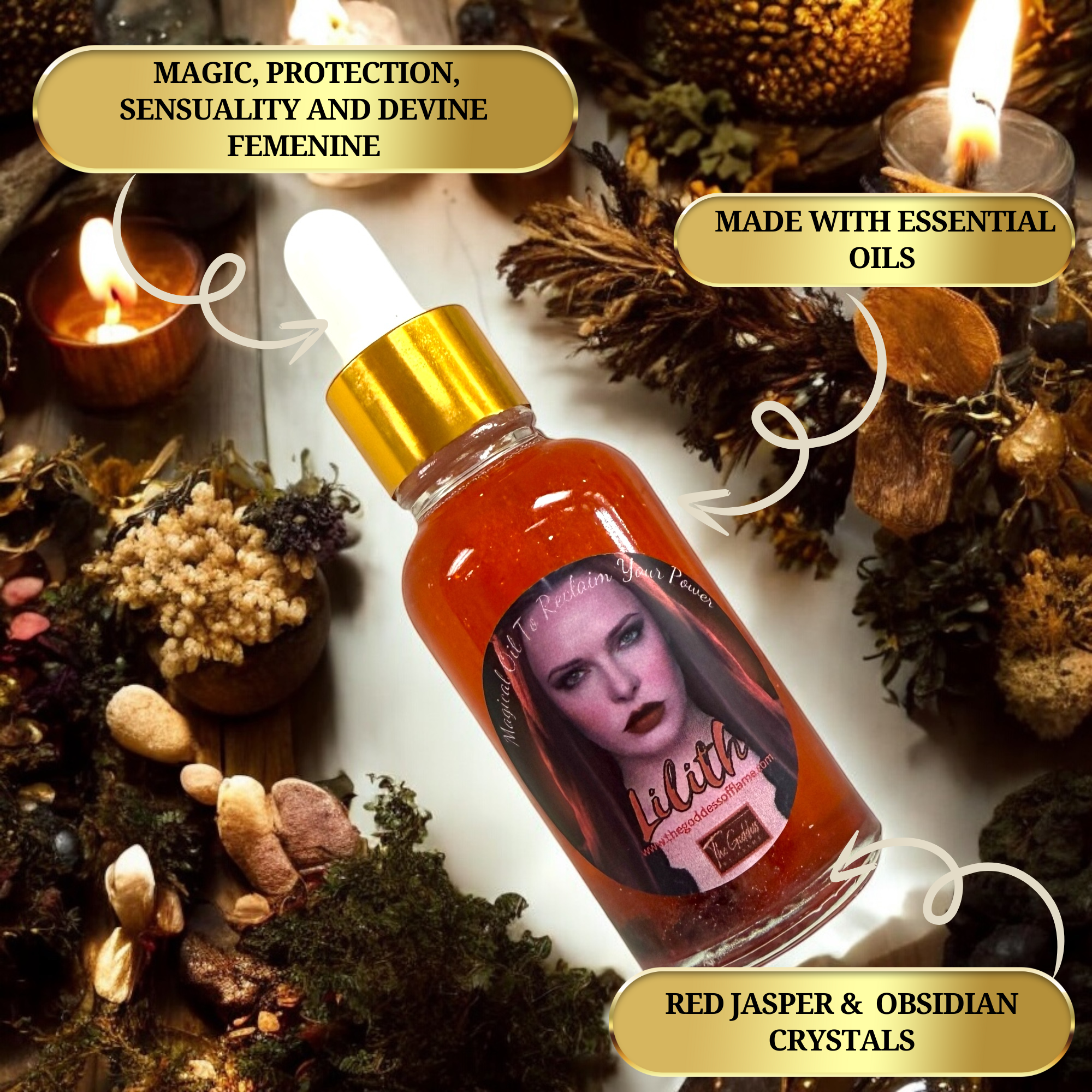The Goddess of Flame - Venta al por mayor Aceite esencial - Gotero de aceite para unción Lilith2