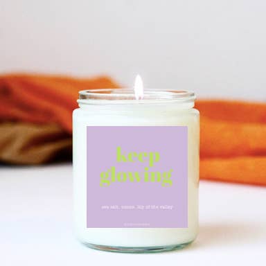 Keep Glowing Soy Candle for wholesale by ROMAASINGH LLC