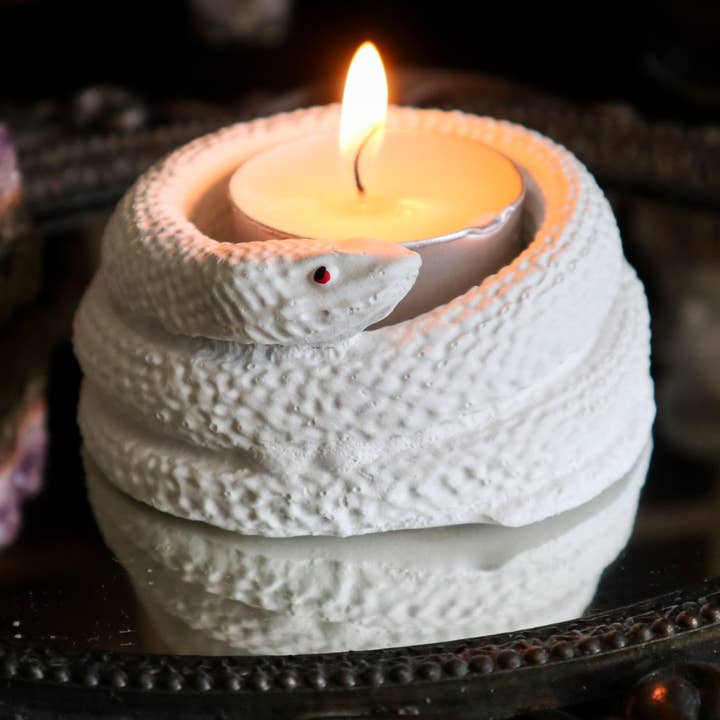 Snake Tealight Holder for wholesale by Drop Dead Candles