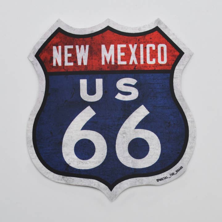 Nouveau Mexique US 66 - Autocollant pour la vente par Metal the Brand