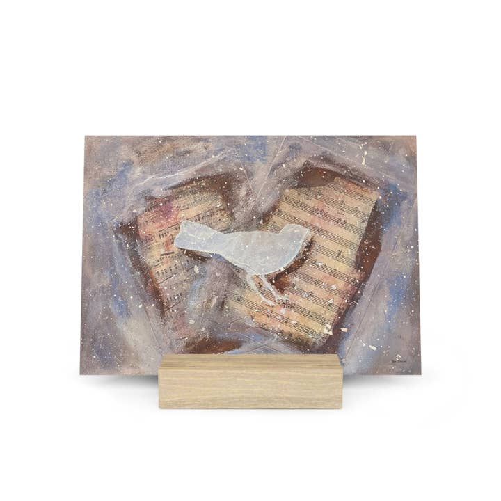 Song Bird Art Print on Stand, Home Decor, Desk Decor, Perfect for Events for wholesale by Tina Brown
