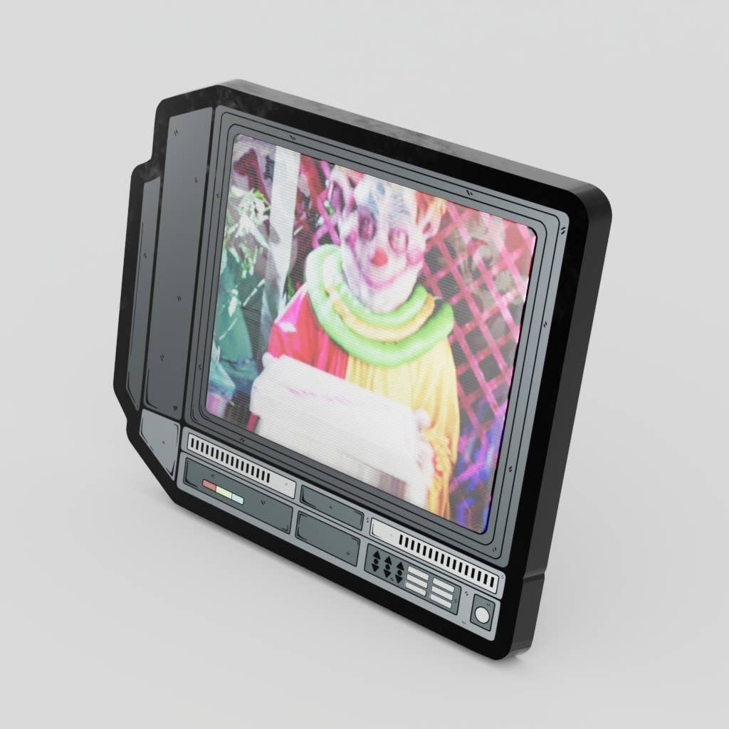 GoopyGoblins - Wholesale Lapel Pin/Button - 2.5" Lenticular Killer Klowns CRTV Enamel Pin2