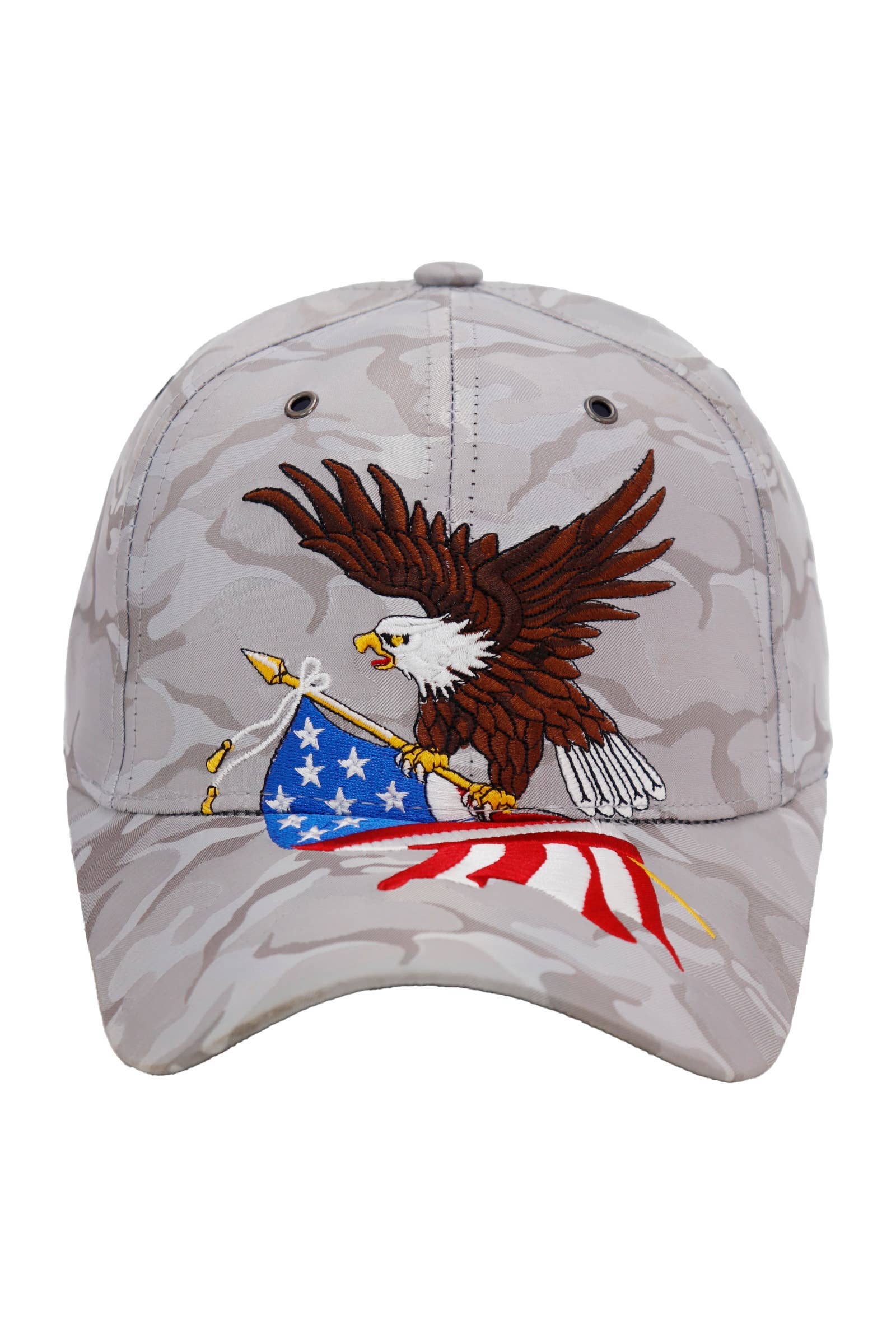 Cap Zone - Wholesale Baseball Cap - Unisex - American Flag Bald Eagle Nylon Camo Baseball Cap18